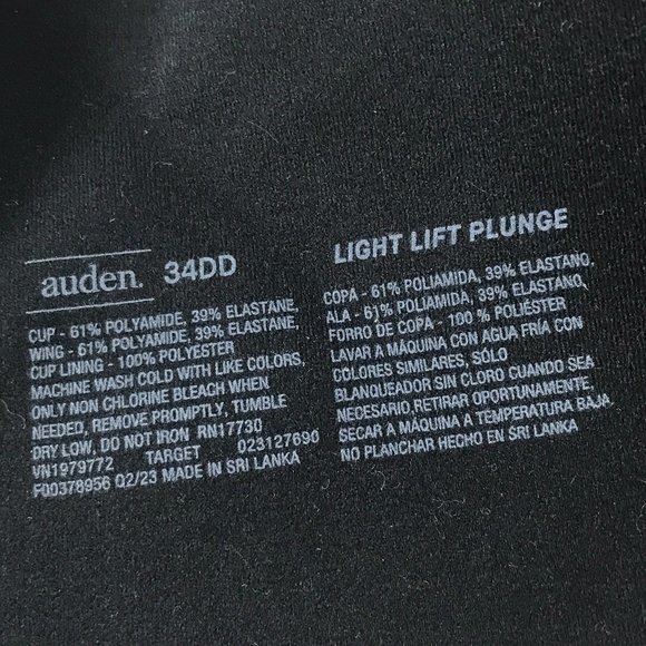 2 x Women's Auden Underwire Bras 34DD Black - Picture 7 of 11